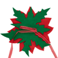 Northlight Red Poinsettia Tie-On Christmas Tree Topper - image 5