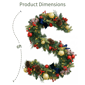 Puleo International 6ft. LED Ornaments & Pinecone Adorned Garland - image 6