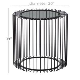 9th & Pike® Black Contemporary Metal Accent Table
