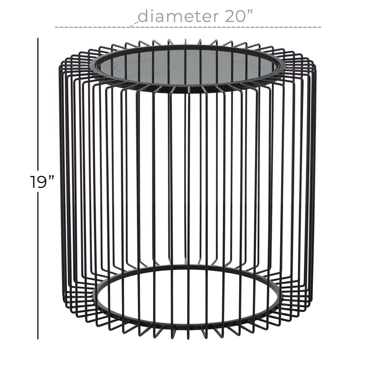 9th & Pike® Black Contemporary Metal Accent Table