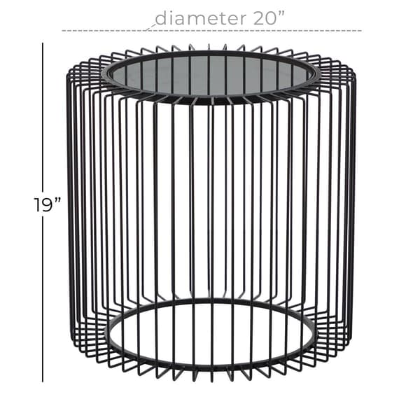 9th & Pike® Black Contemporary Metal Accent Table