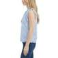 Womens NY Collection Flutter Cap Sleeve Tie Neck Floral Blouse - image 3