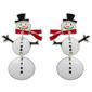 Triple Link Snowman Earrings - image 1