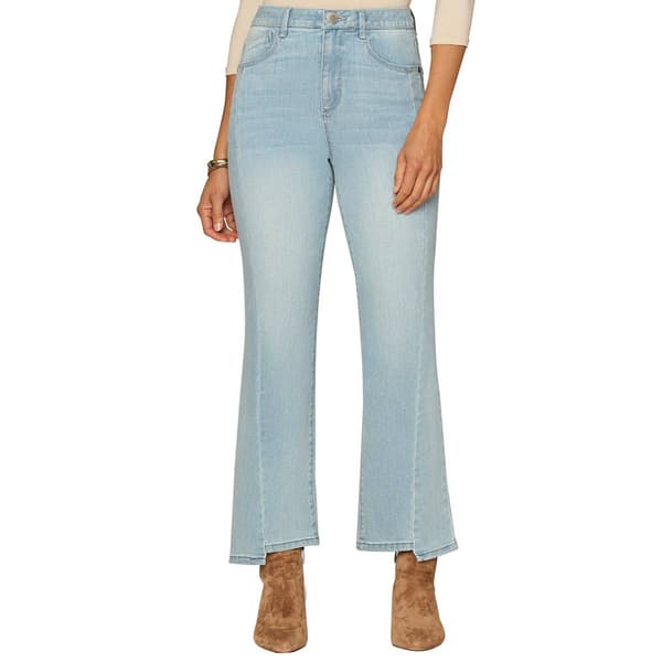 Petite Democracy Step Hem Flared Leg Jeans