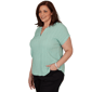 Plus Size Emaline Verde Grove II Short Sleeve Textured Blouse - image 2