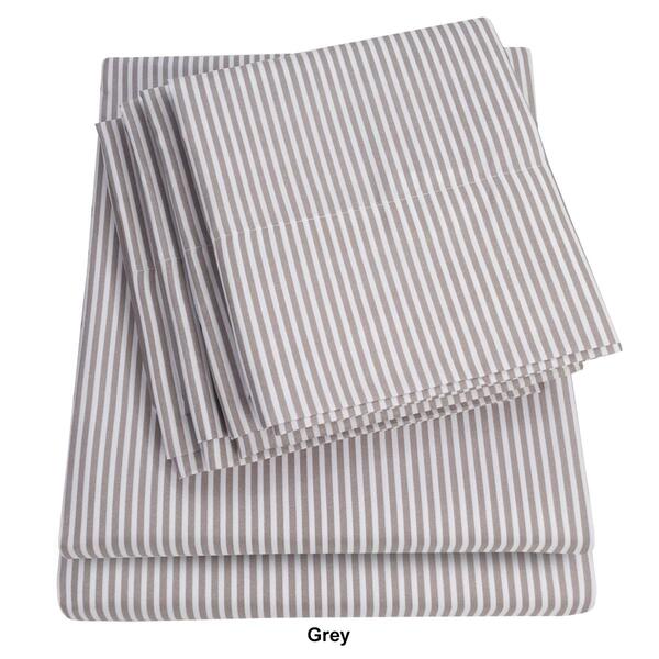 Sweet Home Collection 6pc. Classic Stripes Microfiber Sheets