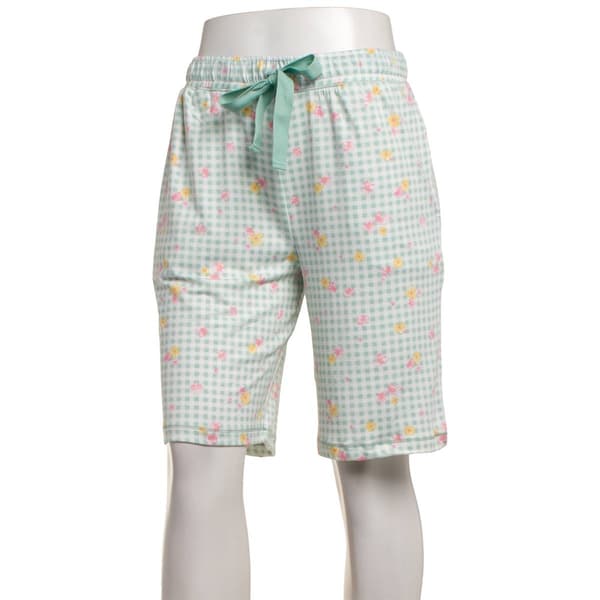 Womens Jaclyn Ditsy Gingham Bermuda Pajama Shorts - image 