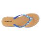 Womens Ashley Blue Beaded Rhinestone Flip Flop Sandals - image 4