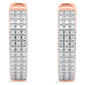 Diamond Classics™ Rose Gold 1/4ctw. Diamond 3-Row Hoop Earrings - image 2