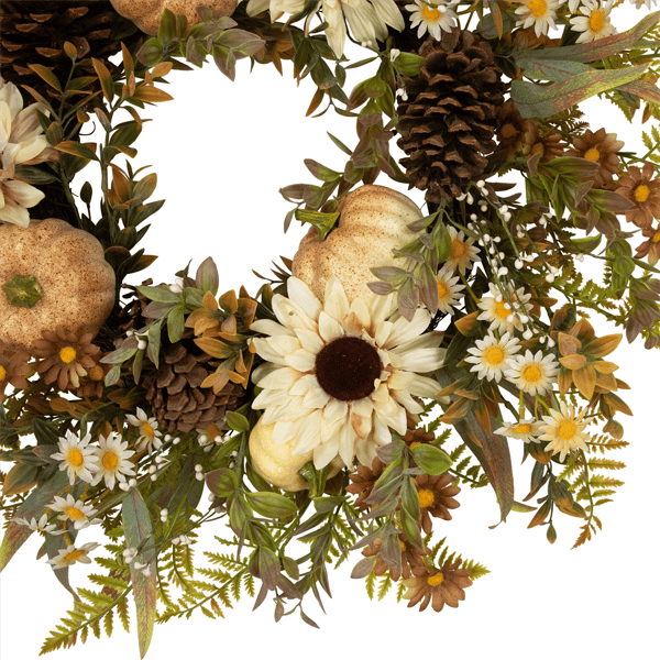 Northlight 28in. Sunflowers & Pumpkins Fall Harvest Wreath
