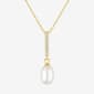 Gemstone Classics™ Lab Grown Sapphire Pearl Pendant & Earring Set - image 2