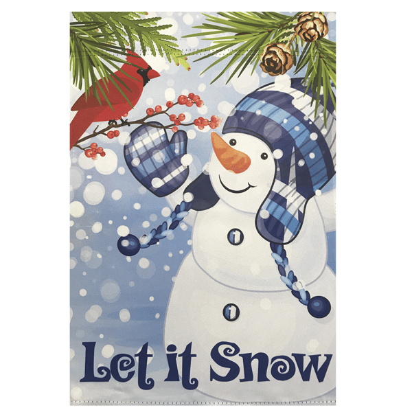 Northlight 40in. Snowman "Let it Snow" Christmas House Flag