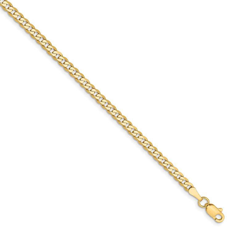 Gold Classics™ 2.9mm. 14kt. Gold Beveled Curb Chain Necklace