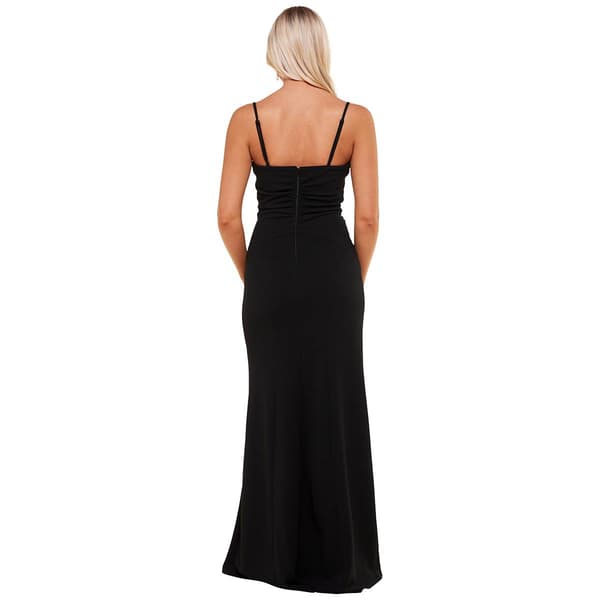 Juniors Emerald Sundae Crepe Sweetheart Sheath Dress w/Slit