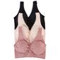 Plus Size Delta Burke Seamless Ribbed Bralette DB4163-3PKZ1 - image 1
