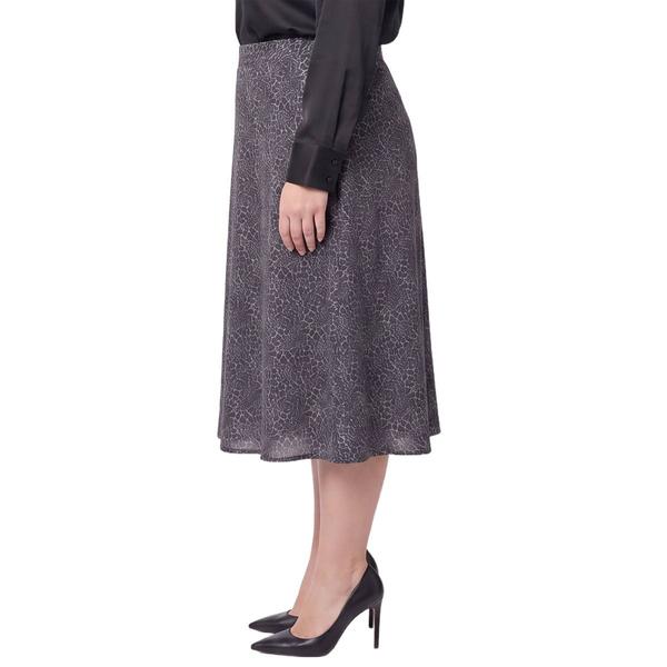 Plus Size NY Collection Pull On Leopard Hacci Midi Skirt
