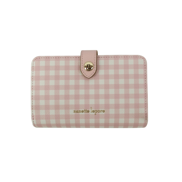 Womens Nanette Lepore Brady Gingham Zip Back Wallet - image 