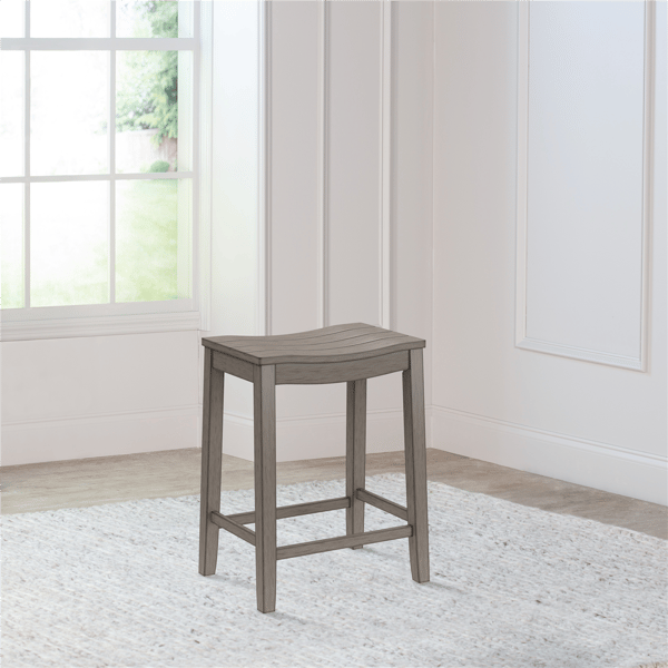 HH2 Home Fiddler Backless Counter Height Stool with Saddle Seat