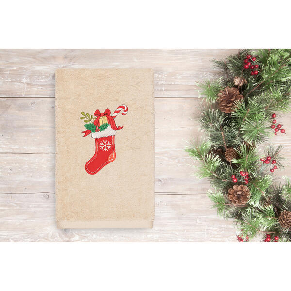 Linum Home Textiles Christmas Stocking Hand Towel - image 