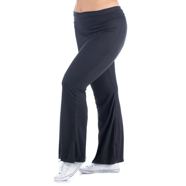 Plus Size 24/7 Comfort Apparel Bell Bottom Sweatpants