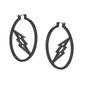 Steve Madden Lightning Bolt Hoop Earrings - image 2