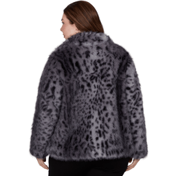 Plus Size Skye’s the Limit Icy Blue Sparkle Leopard Jacket