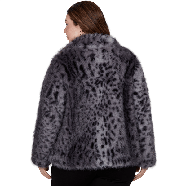 Plus Size Skye’s the Limit Icy Blue Sparkle Leopard Jacket