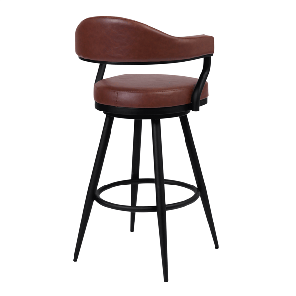Armen Living Justin 26in. Swivel Faux Leather Counter Barstool