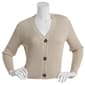 Juniors Poof! Elle Moss Knit Thermal Cardigan - image 1
