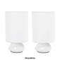 Simple Designs Gemini Mini Touch Table Lamp Set w/Shades-Set of 2 - image 7