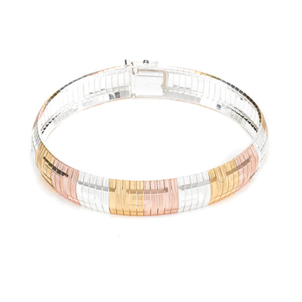 Ellen Tracy Sterling Silver Greek Key Bracelet - image 