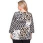 Plus Size Alfred Dunner Classics 3/4 Sleeve Geometric Blouse - image 2