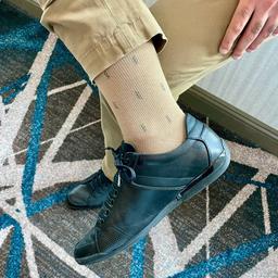 Mens Dr. Motion Dashed Diabetic Compression Socks