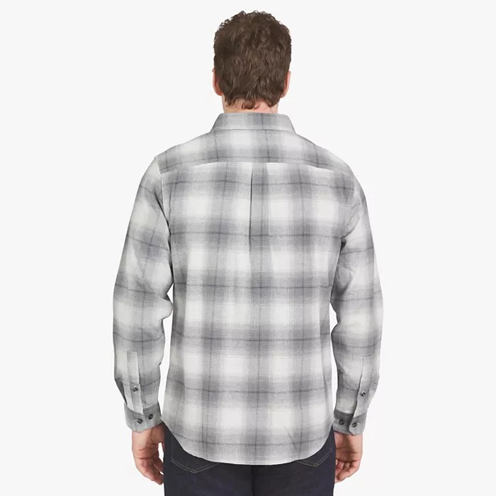 Mens Eddie Bauer Everyday Flex Flannel Shirt - Vapor Blue