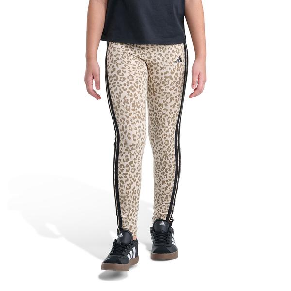 Girls (7-16) adidas® 3 Stripe Leopard Leggings