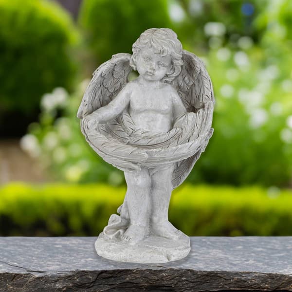 Northlight Seasonal Cherub Wrapped in Wings Garden Statue