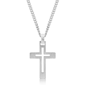 Mens Lynx Stainless Steel Carved Cross Pendant - image 1