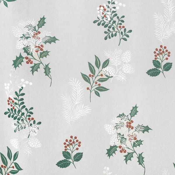 Holiday Print Sheer Panel Curtain