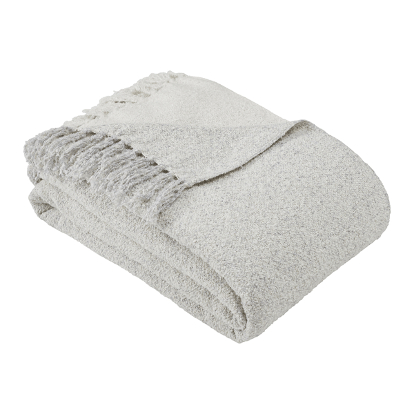 Palm Aire Kiawah Beige/White Woven Throw Blanket