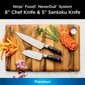 Ninja® Foodi Premium 2pc. Chef and Santoku Knife Set - image 2