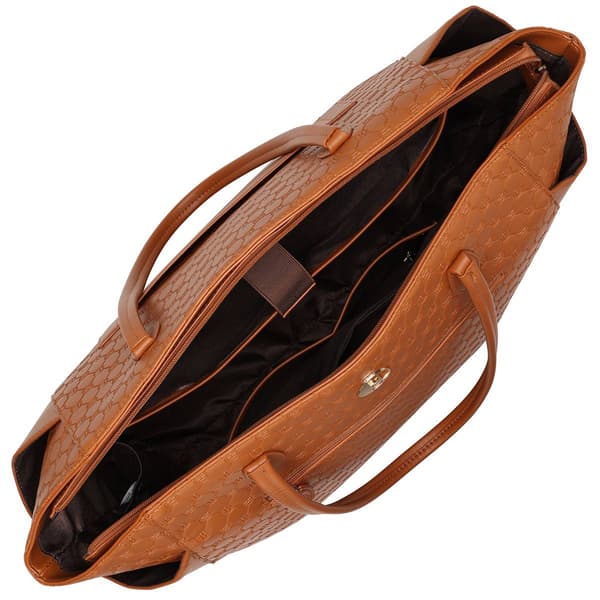 ELLE Compass Vegan Leather Monogram Weekender Tote Bag