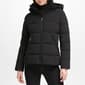 Womens Kenneth Cole&#40;R&#41; Short Stretch Puffer Coat with Fleece Hood - image 1