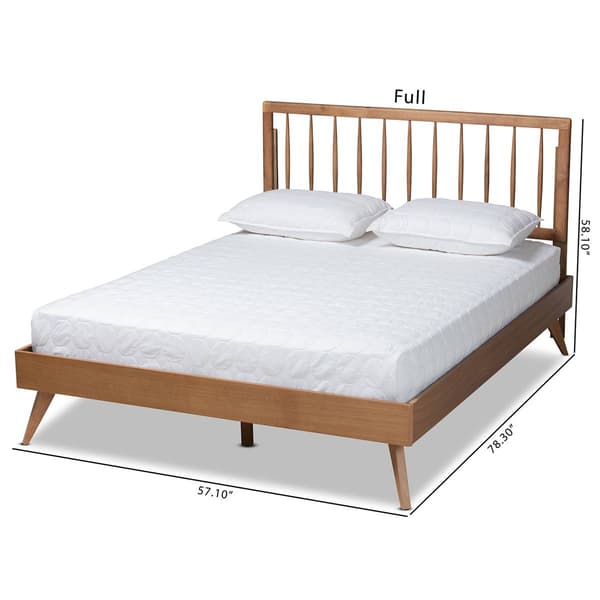 Baxton Studio Toru Ash Walnut Wood Full-Size Platform Bed