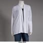 Womens Cure Open Front Solid Smocked Cardigan - image 4