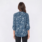 Womens Cure 3/4 Roll Tab Sleeve Airflow Floral Leaf Blouse - image 2