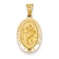 Unisex Gold Classics(tm) 14kt. Gold St. Christopher Pendant - image 1