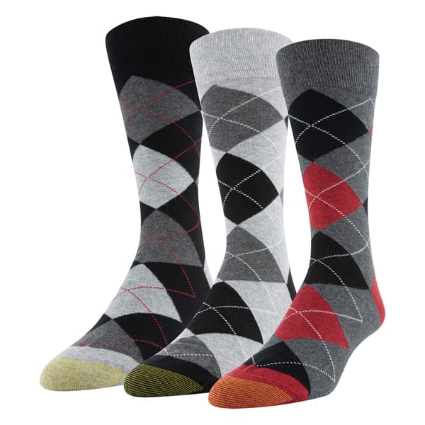 Mens Gold Toe&#40;R&#41; 3pk. Carlyle Argyle Crew Socks - image 