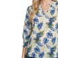 Womens NY Collection 3/4 Smock Sleeve Tropical Blouse - image 4