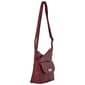 MultiSac Vista Burgundy Stitch Floral Crossbody - image 3