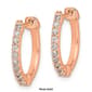 Pure Fire 14kt. Rose Gold 1/5ctw. Diamond Hinged Hoop Earrings - image 2